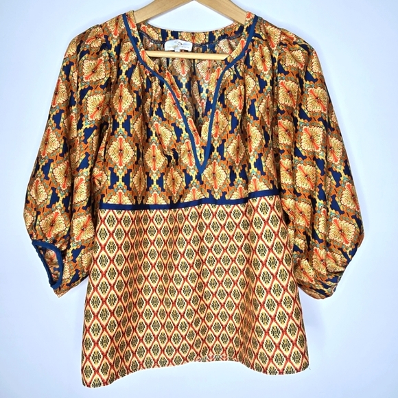 Bohemian Patterned Blouse - Picture 1 of 4